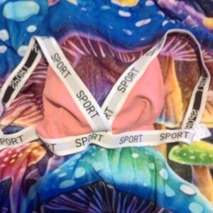 Pink Sports Bra with Sport Straps